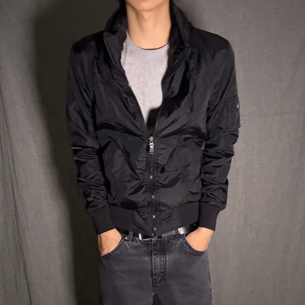 y2k 블랙 바람막이 점퍼