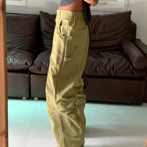 Lime cargo pants
