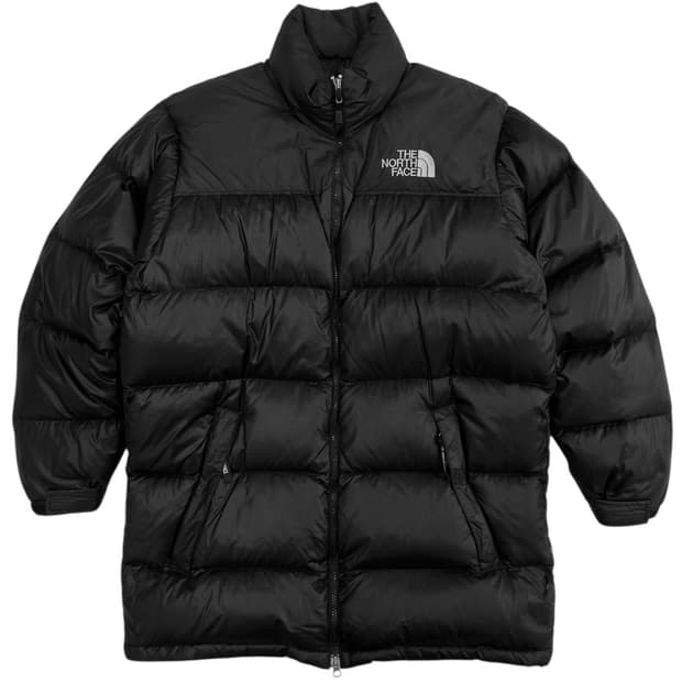 노스페이스 700 눕시 하프 롱패딩 구스다운