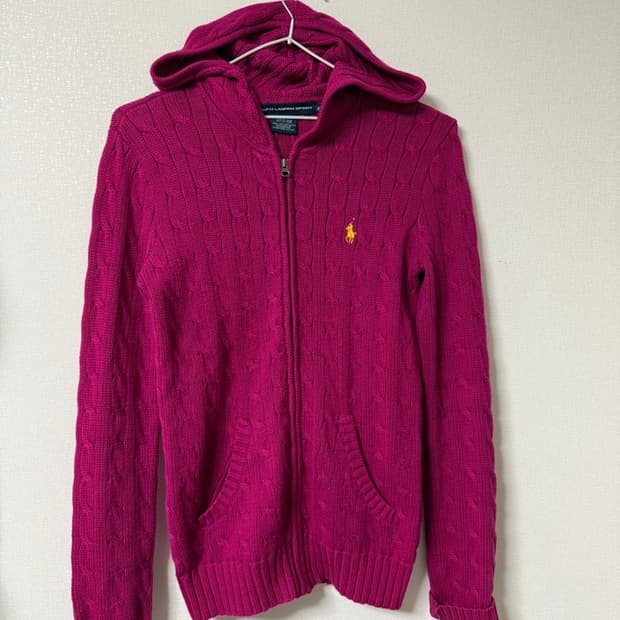 폴로 니트 후드집업 S