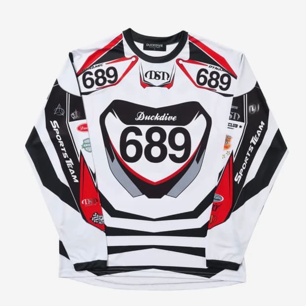 덕다이브 슈퍼커브 메쉬 져지 롱슬리브 화이트 M