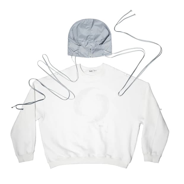 ojos 오호스 맨투맨 detachable hipsack 스웻셔츠