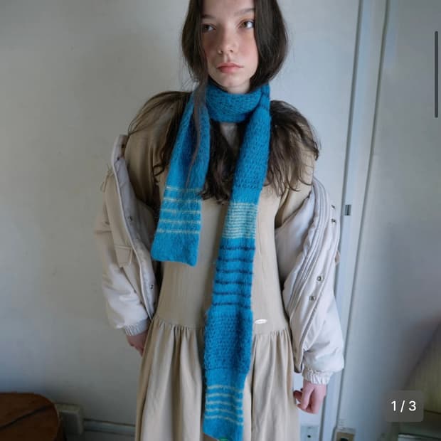 노컨텐츠 Airy Muffler Blue