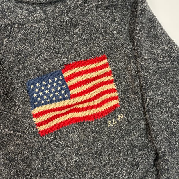 [L] 폴로스포츠 USA 플래그 콜라 가디건