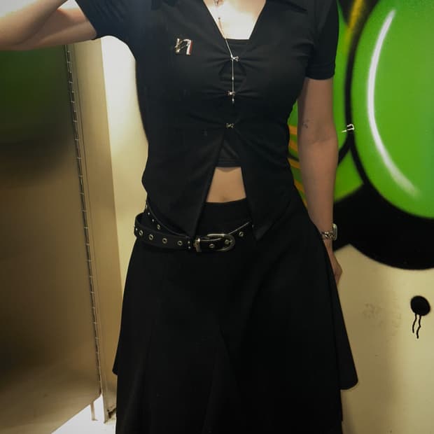 뉴얼린 Newalrin emblem short sleeve shirt T