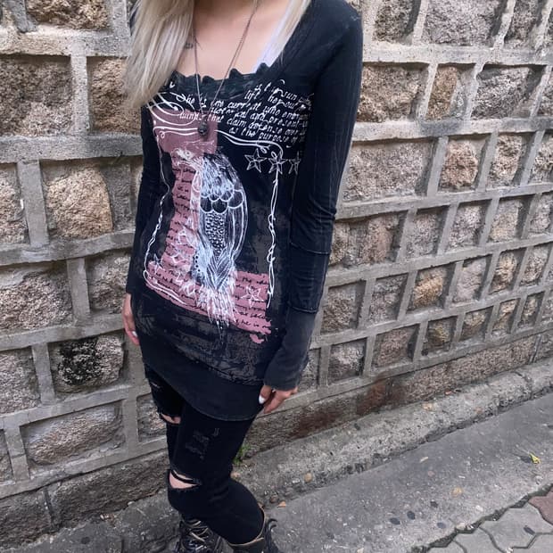 Damage slim pants