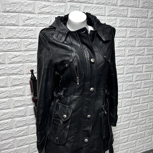 Lambskin Hooded Utility Coat