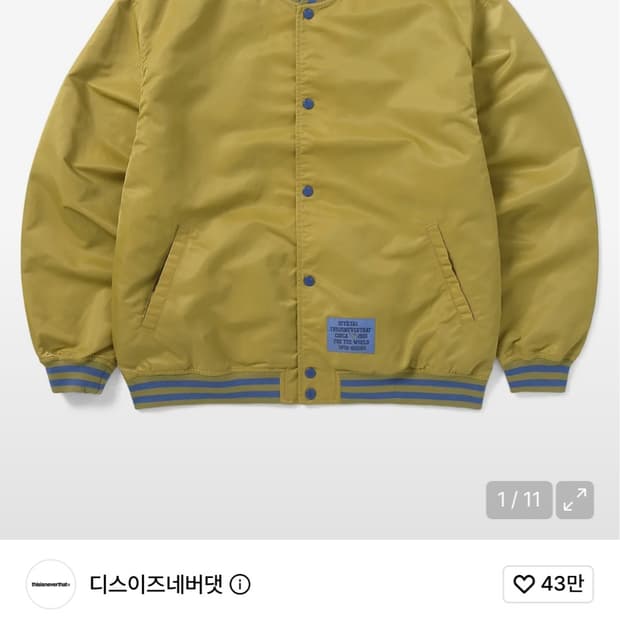 디스이즈네버댓 바시티 자켓