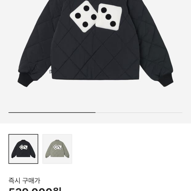 [L] 스투시 다이스 퀼티드 라이너