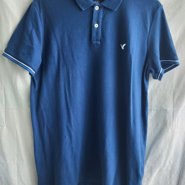 AMERICAN EAGLE 아메리칸이글 공용 반팔 카라티 L 코튼 피케티