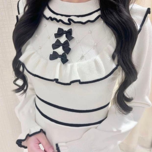 에블린 리본 원피스 양산형 지뢰계