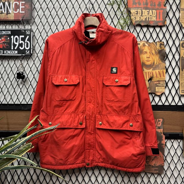 00s 칼하트 오리지널 필드자켓 전면 포켓 포인트 레드