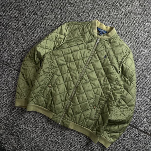 폴로 랄프로렌 신형 포니로고 올리브 퀼팅 자켓 2935