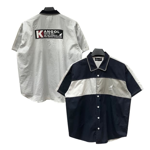 캉골 재팬 빈티지 반팔 셔츠 남방 M~L