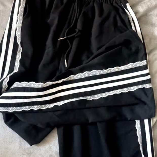 빈티지 y2k 삼선 레이스 트레이닝 팬츠