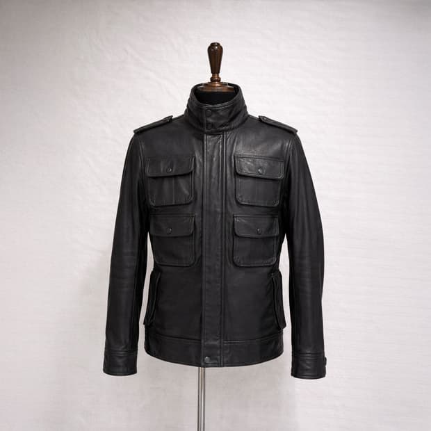 ALL0POP 양가죽 M-65 타입 레더 자켓