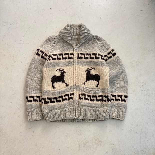 캐니다 빈티지 울 코위찬 집업 자켓 L