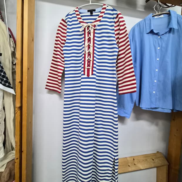 제이크루 스트라이프 롱 원피스