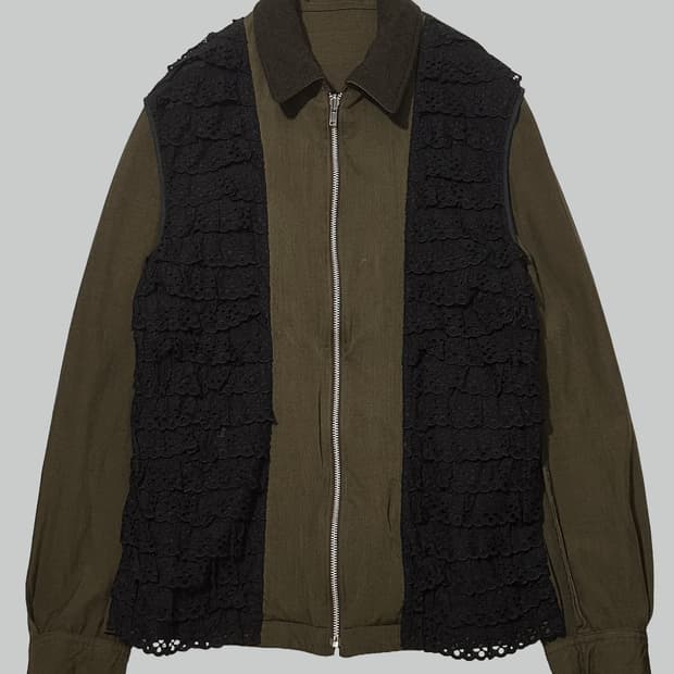 꼼데가르송 옴므 플러스 리버시블 프릴 자켓