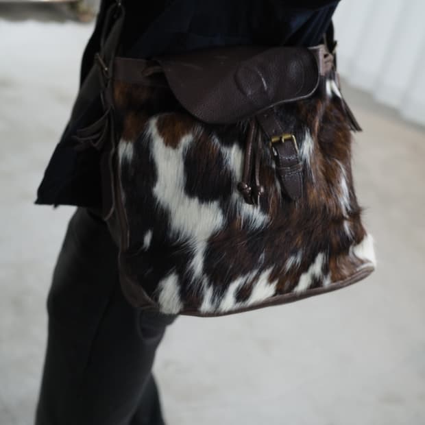 KENZO PARIS cowhide cross bag 