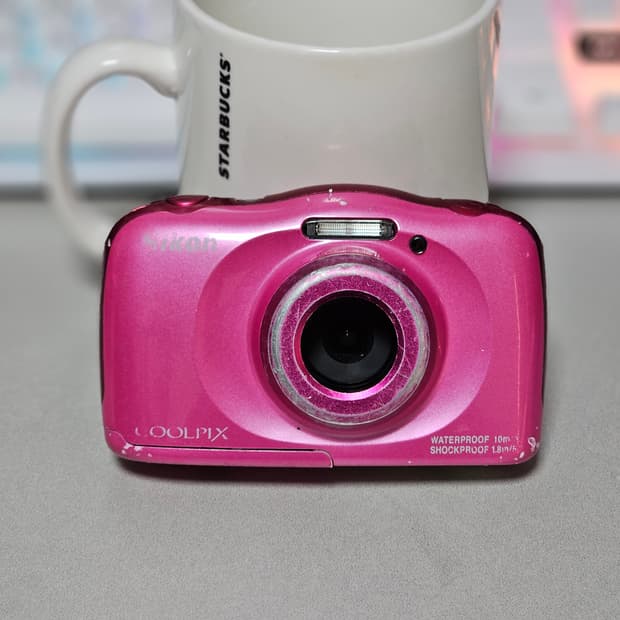 니콘 쿨픽스 w100 핑크 빈티지 디카