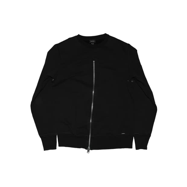 디젤 블랙 집업 맨투맨 