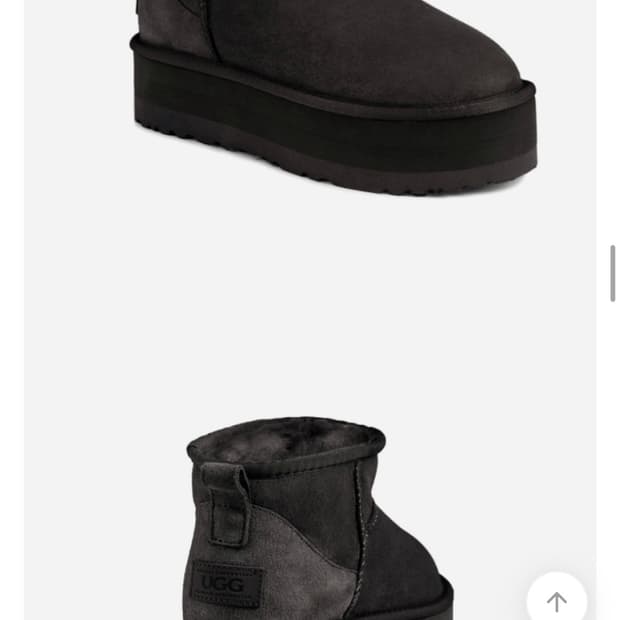 호주 UGG 어그 울트라미니 플랫폼 블랙 10L EU40