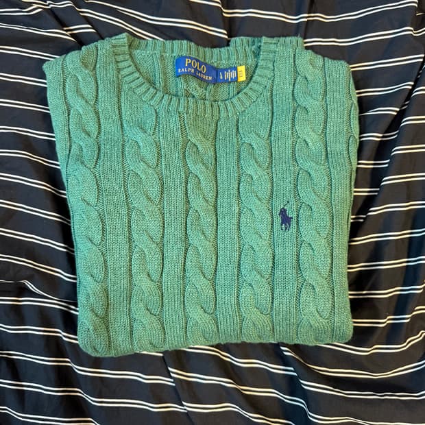 (정품)폴로 랄프로렌 코튼 케이블 니트(L)
