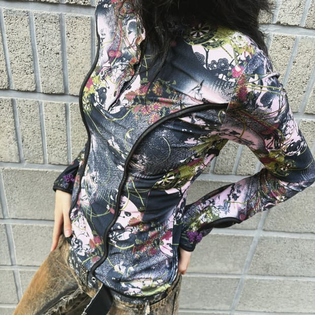 오즈온 오리엔탈 패턴 매쉬 롱 슬리브