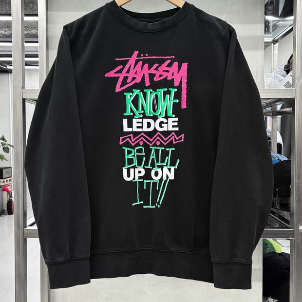 스투시 00s Knowledge 맨투맨 스웻 셔츠