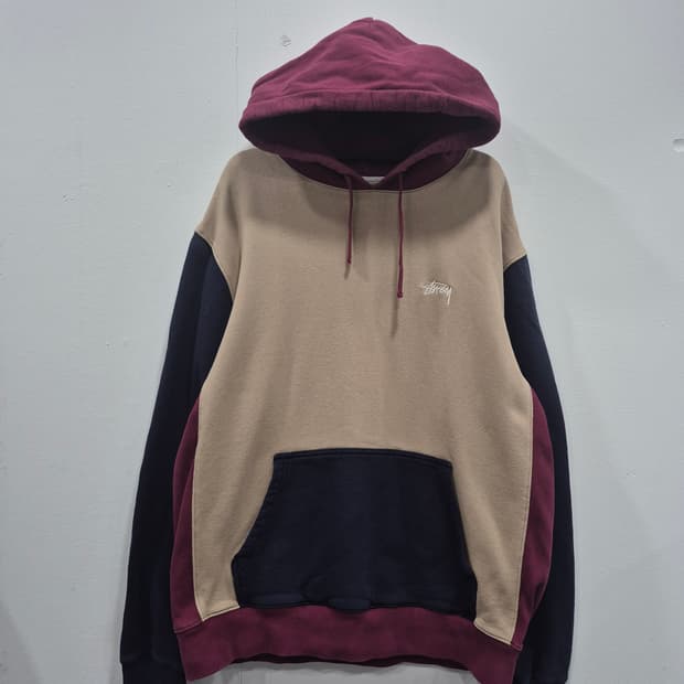 스투시 스탁로고 멀키컬러 후드티 남성 105사이즈