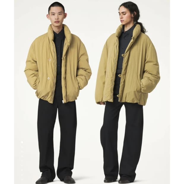 르메르 푸퍼 블루종 ochre khaki XS 판매합니다