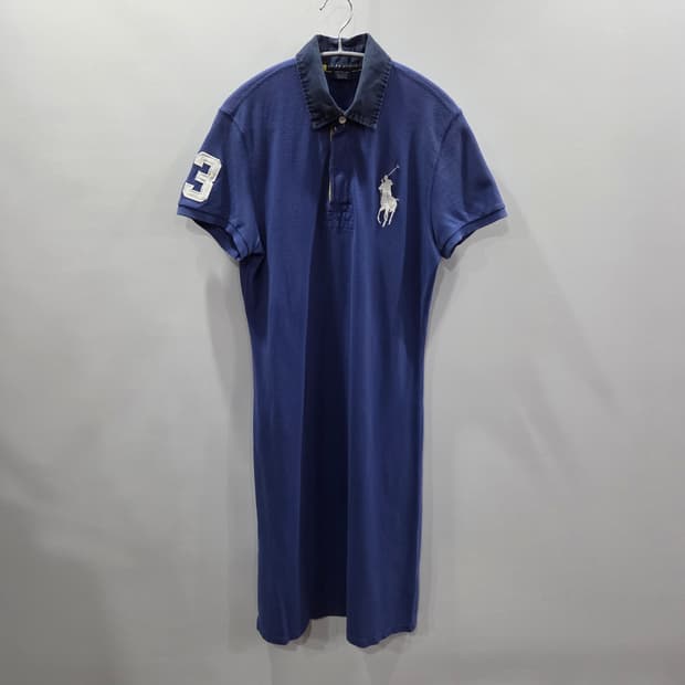 폴로랄프로렌 우먼 빅포니 피케 카라 원피스 L 