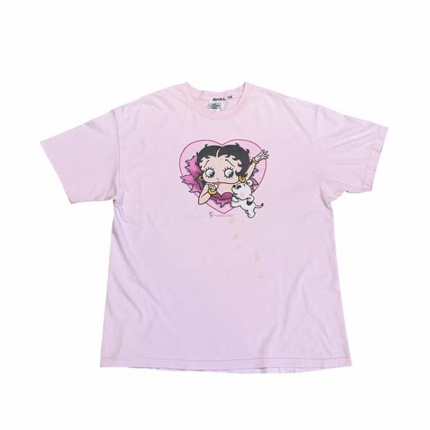 빈티지 00s Betty Boop 베티붑 핑크 티셔츠