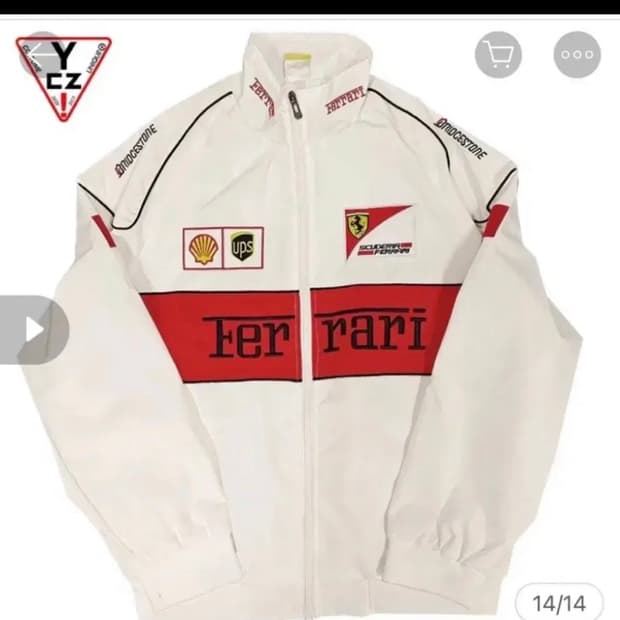 페라리 F1 레이싱 자켓 (화이트 프리오더)