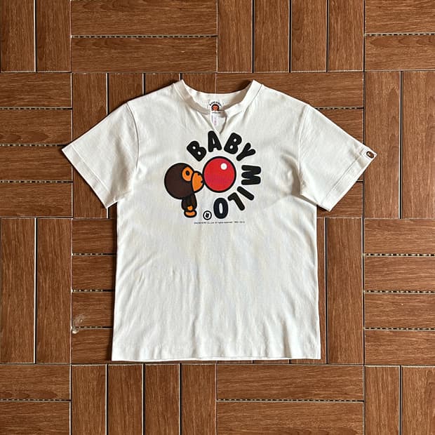 Bape kids baby milo cotton 1/2 tee