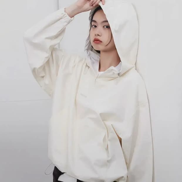 당일배송/실사o) 오헤시오 후드 아노락 아이보리