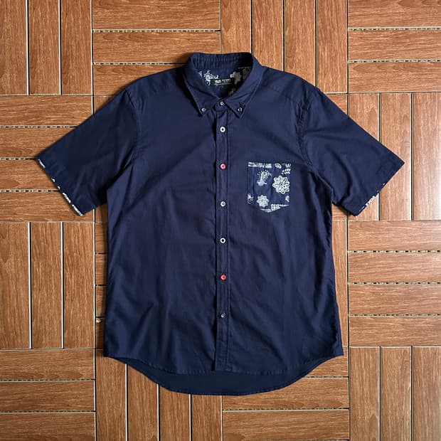 Beams heart paisley pocket 1/2 shirts