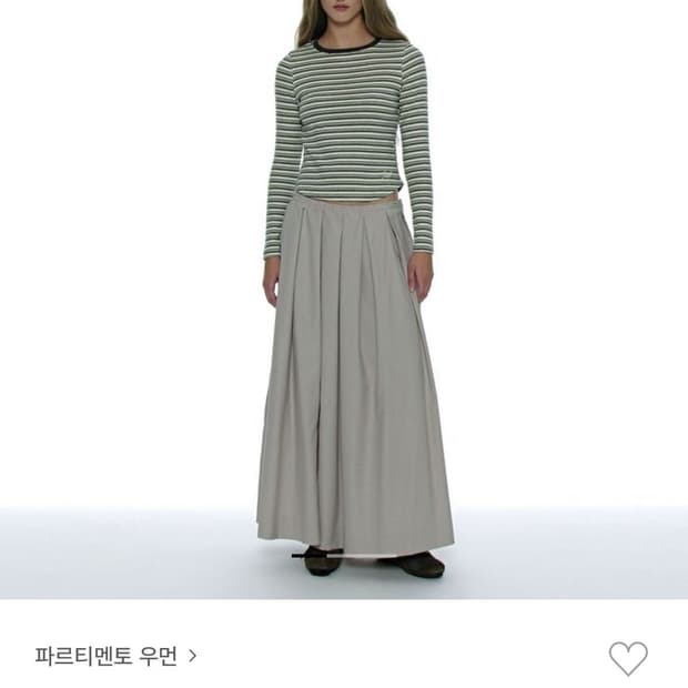 파르티멘토우먼 플리츠 롱 스커트 에크루