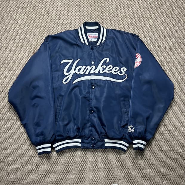 스타터 뉴욕 양키즈 스타디움 봄버 자켓 네이비 M