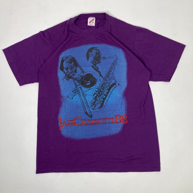 80s Single/Double Stitched Tee (purple)