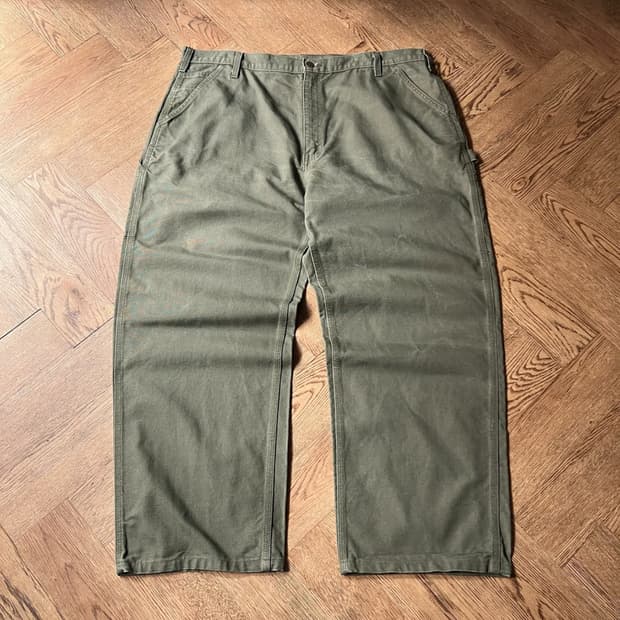 [42]칼하트 USA 덩가리핏 빅사이즈 모스그린 싱글니 카펜터 워크 팬츠