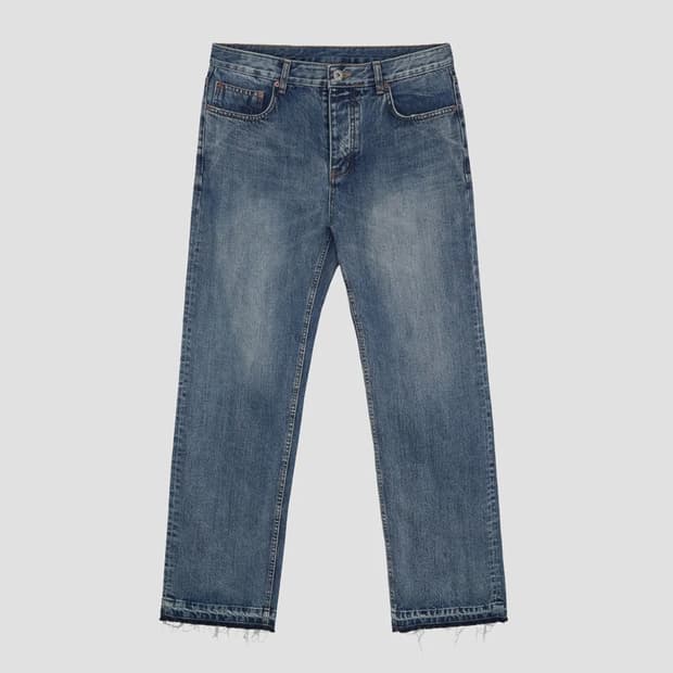 서피스에디션 TORN STRAIGHT DENIM PANTS INDIGO 