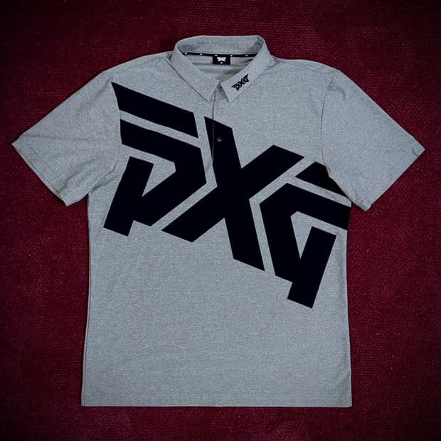 PXG 빅로고 골프 반팔 카라티 그레이 2XL