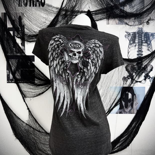 Punk mood skull printing halfsleeve