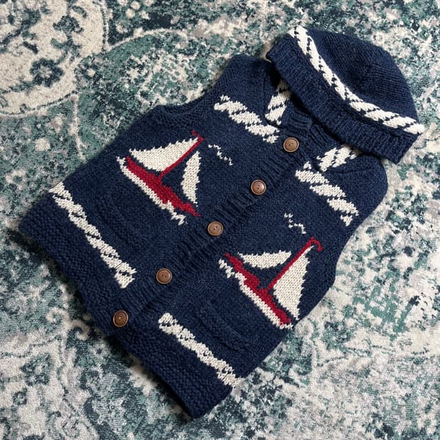 Cepo vtg 코위찬 니트 베스트 집업(M)