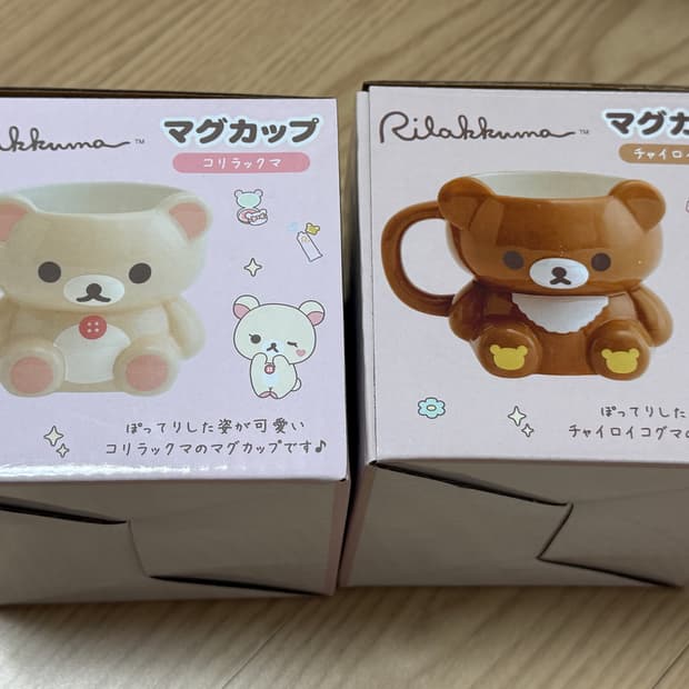 코리락쿠마 챠이로이코구마 다이컷 머그컵 세트