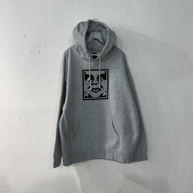 OBEY 오베이 빅로고 후드티 L
