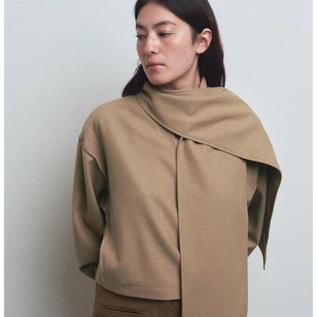 osthe 오스더 울 머플러 블라우스