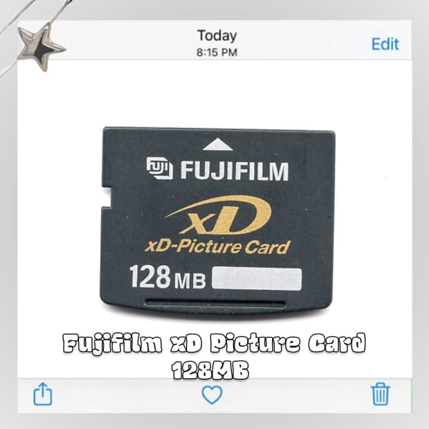 후지필름 XD 픽쳐 카드 빈티지 디카용 메모리카드 128mb